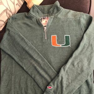 University of Miami 3/4 zip